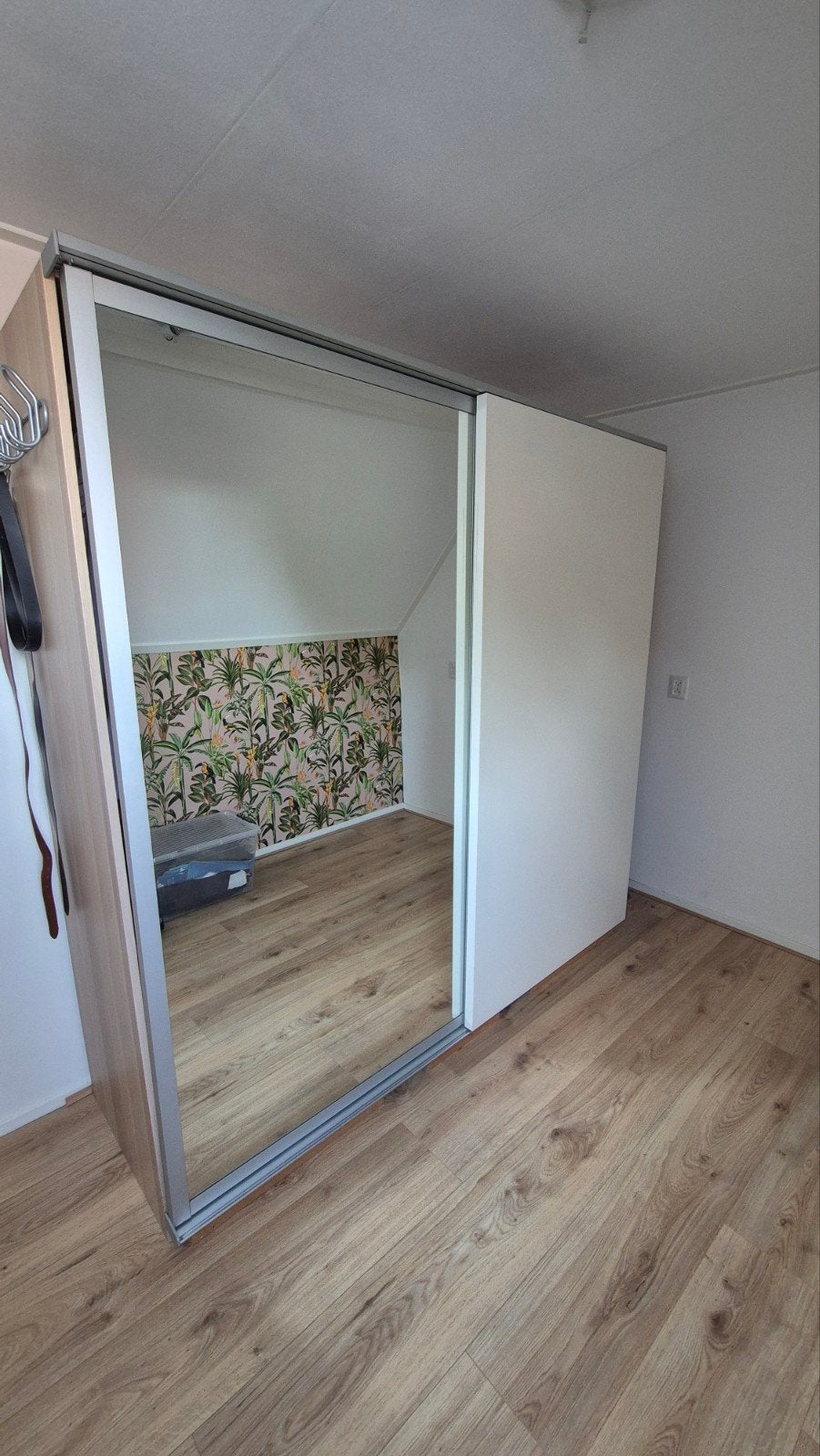 Witte schuifdeuren + spiegel voor oud model Ikea PAX kast, Ophalen, Gebruikt, 200 cm of meer, 200 cm of meer