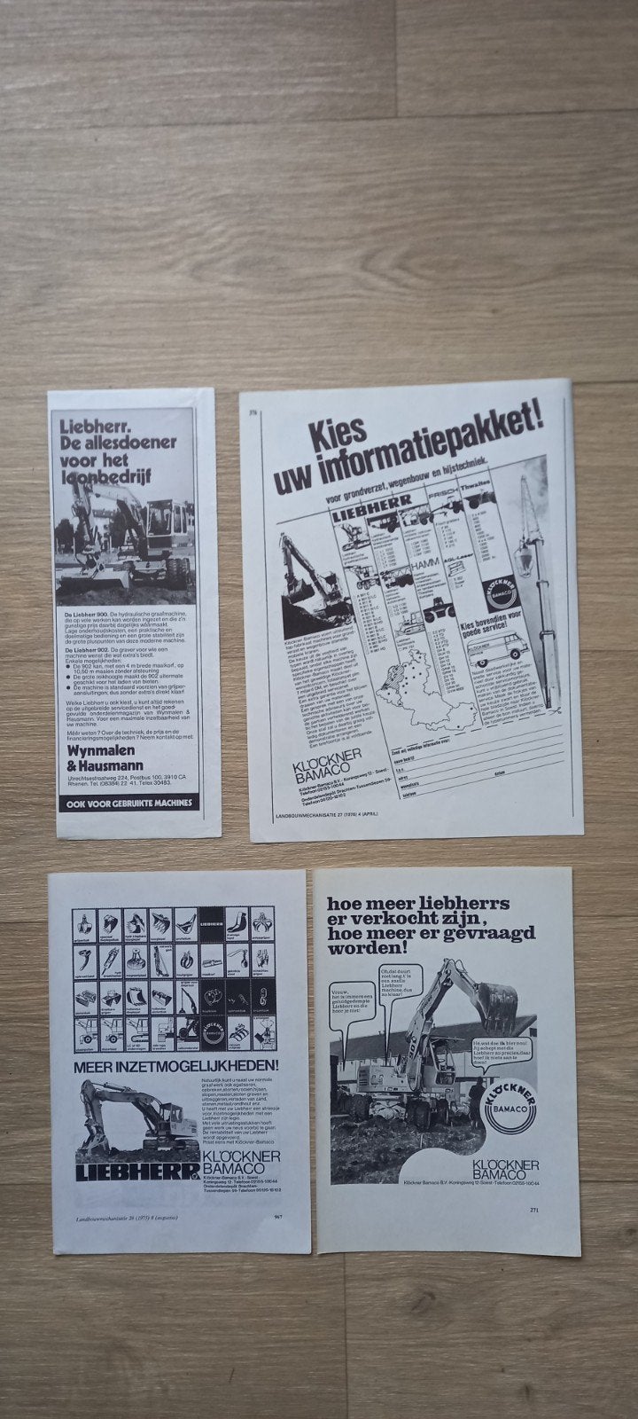 grondverzet advertenties Cat . Atlas .Case, Ophalen of Verzenden, 1980 tot heden, Tijdschrift