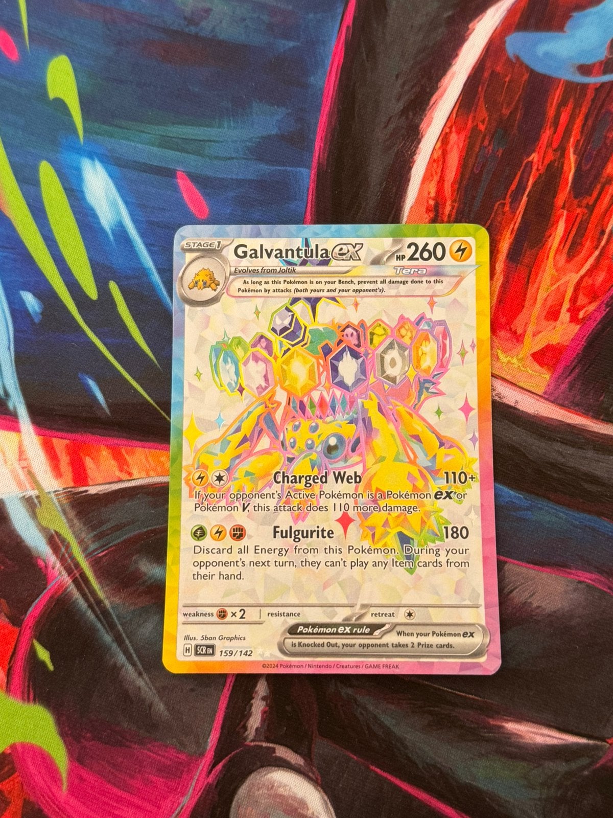 Pokémon kaarten Galvantula EX #159, Ophalen of Verzenden, Zo goed als nieuw, Losse kaart
