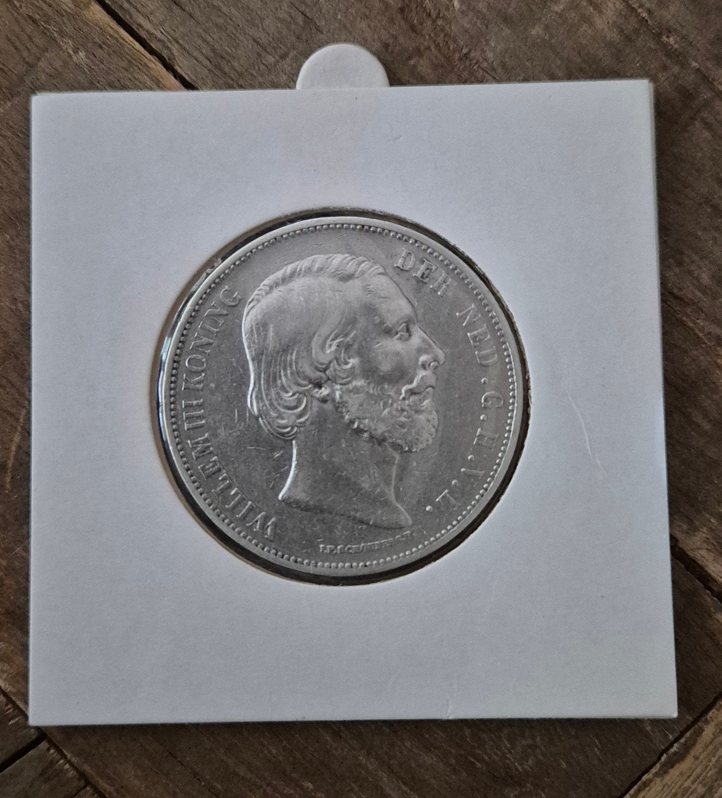 Zilveren 2.5 guldens koning Willem III, Postzegels en Munten, Koning Willem III, Zilver, Ophalen of Verzenden, Losse munt