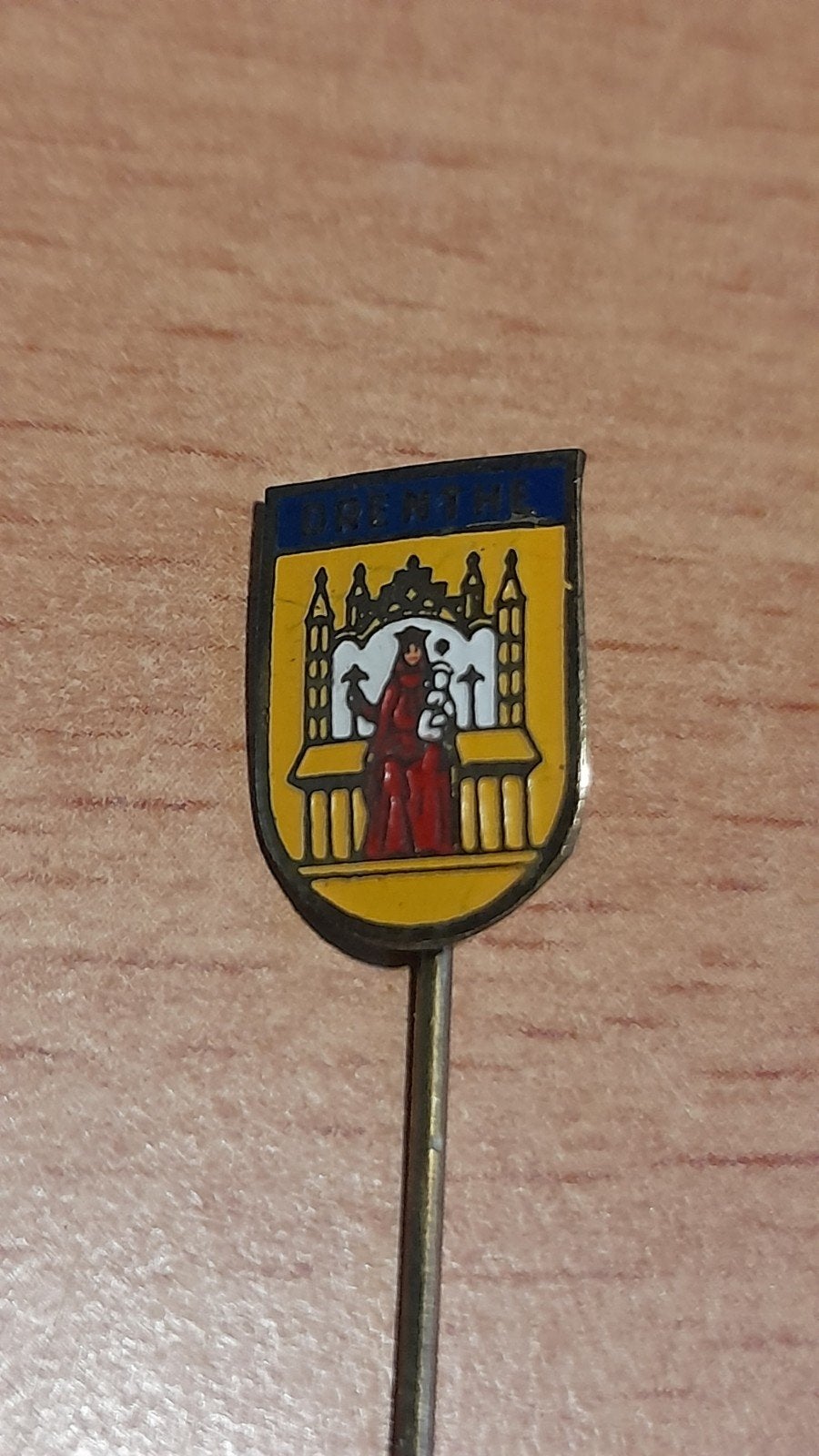 Vintage Drenthe Speldje - Provinciewapen, Verzenden, Gebruikt