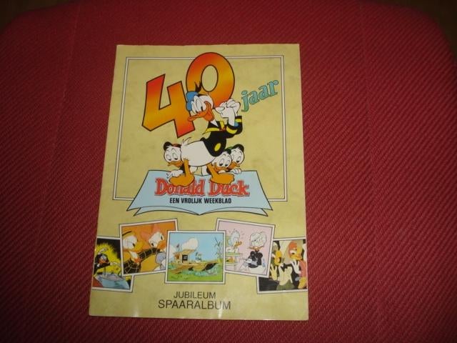 DONALD DUCK 40 JAAR.JUBILEUM PLAATJES SPAARALBUM( ZIE FOTO'S, Ophalen of Verzenden, Gebruikt, Strip of Tekenfilm