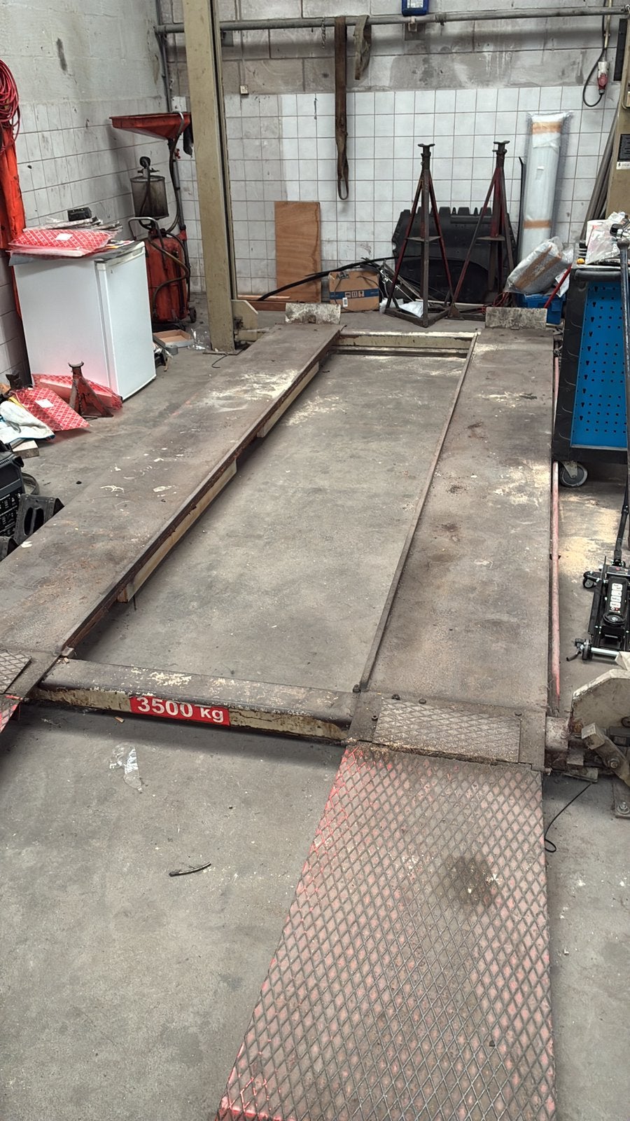 Brug voor garage, Ophalen, Gebruikt