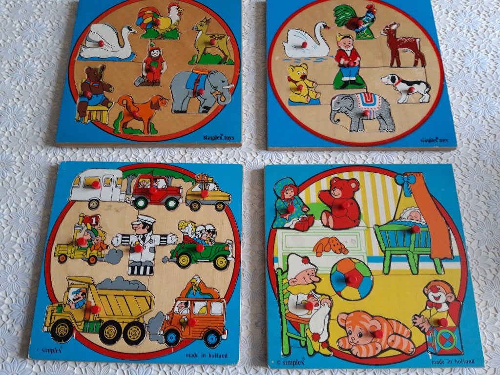 Simplex puzzels, 2 tot 4 jaar, Gebruikt, Ophalen of Verzenden, Van hout