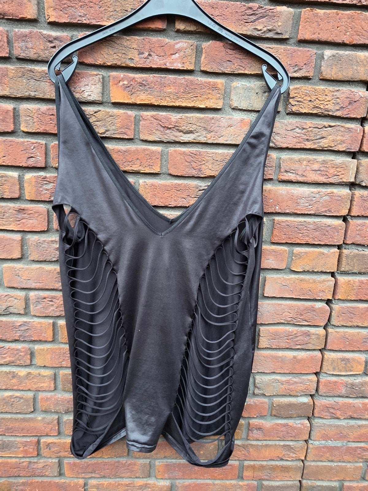 Latex Jurkje Maat 52 - Uniek Design, Ophalen of Verzenden, Zwart