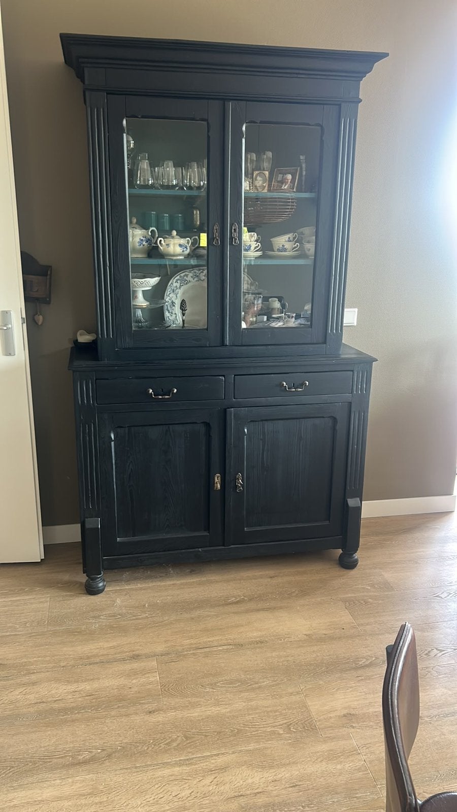 Buffetkast Zwart - 206x125x46 cm, Ophalen, Gebruikt, 100 tot 150 cm, 200 cm of meer