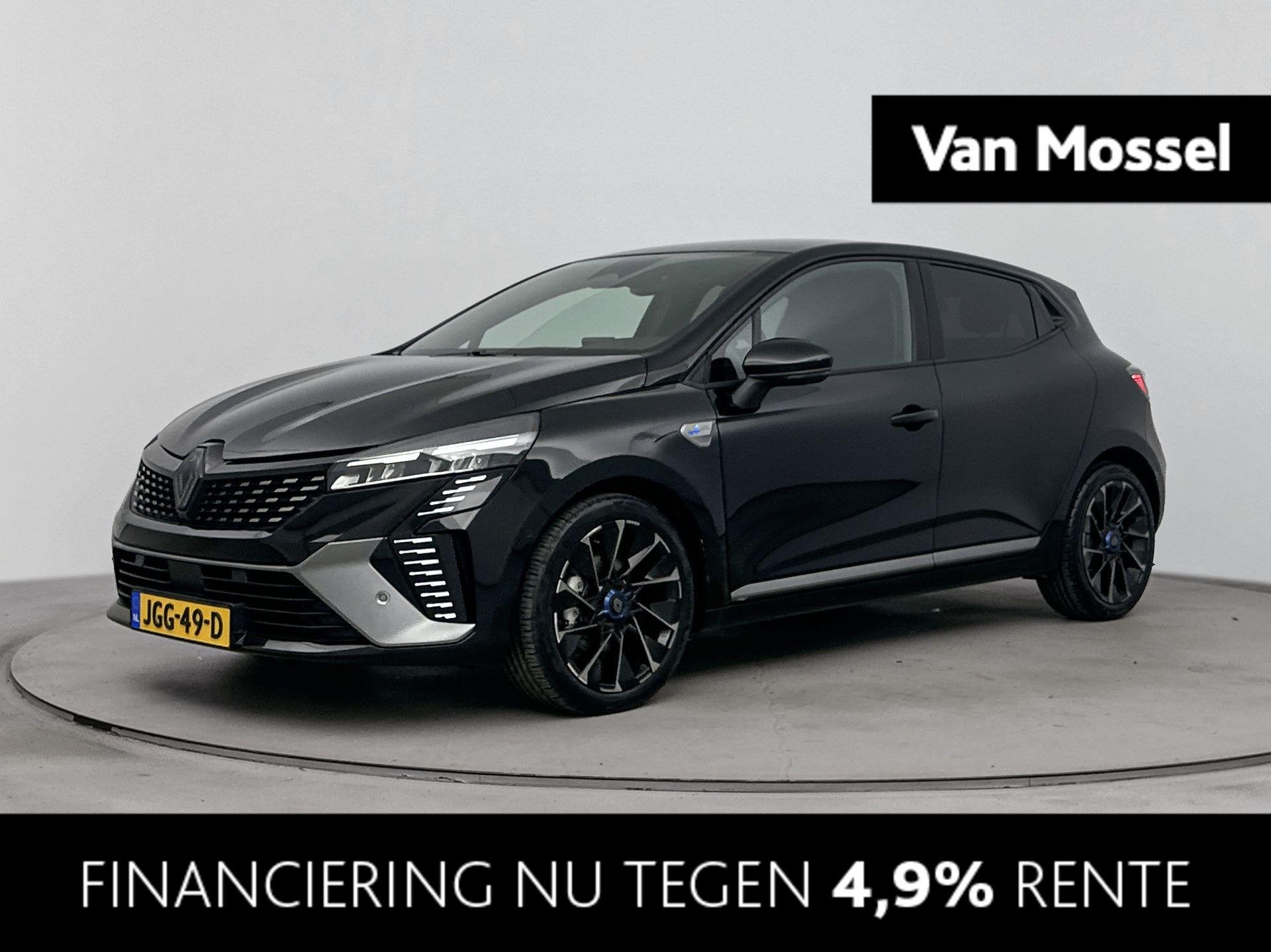 Renault Clio 1.6 E-Tech Full Hybrid Esprit Alpine 145PK | Au, Gebruikt, Euro 6, Leder en Stof, Zwart