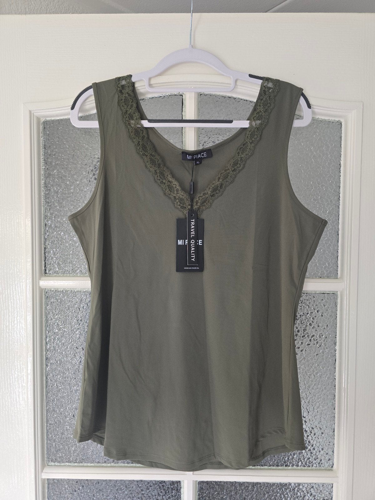 nieuw mi piace xl travel top met kant, Kleding | Dames, Ophalen of Verzenden, Nieuw, Maat 46/48 (XL) of groter, Zonder mouw