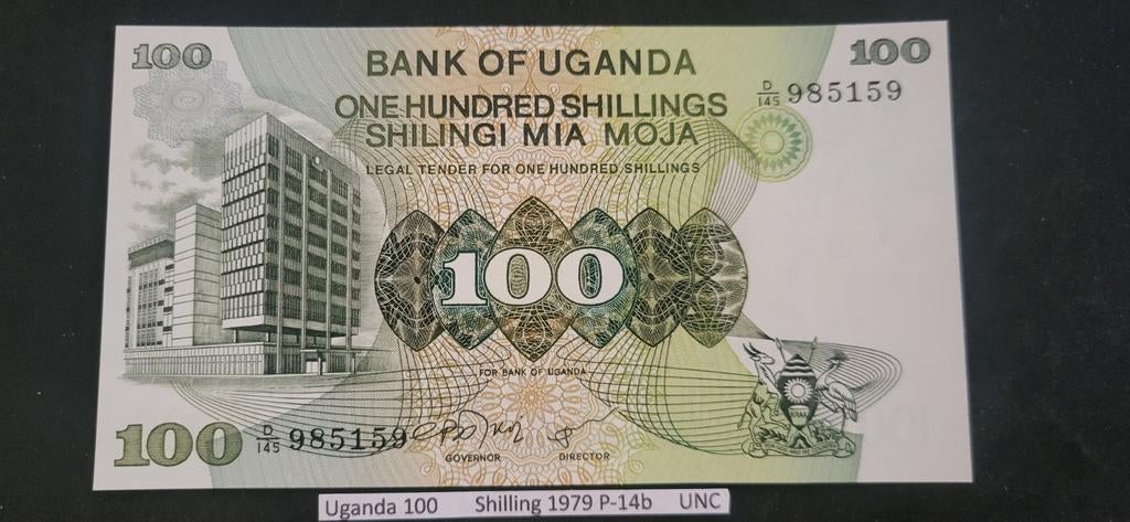Uganda 100 Shilling 1979 P-14b UNC Bankbiljet, Ophalen of Verzenden