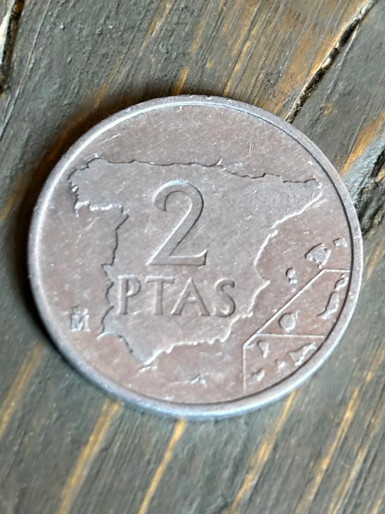 2 Pesetas 1982 Spanje, Postzegels en Munten, Ophalen of Verzenden, Overige landen, Losse munt