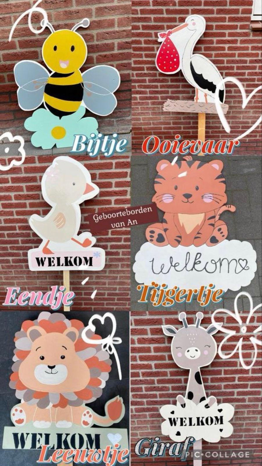 Leuke handgemaakte geboorteborden te huur!, Kinderen en Baby's, Kraamcadeaus en Geboorteborden, Ophalen of Verzenden, Gebruikt