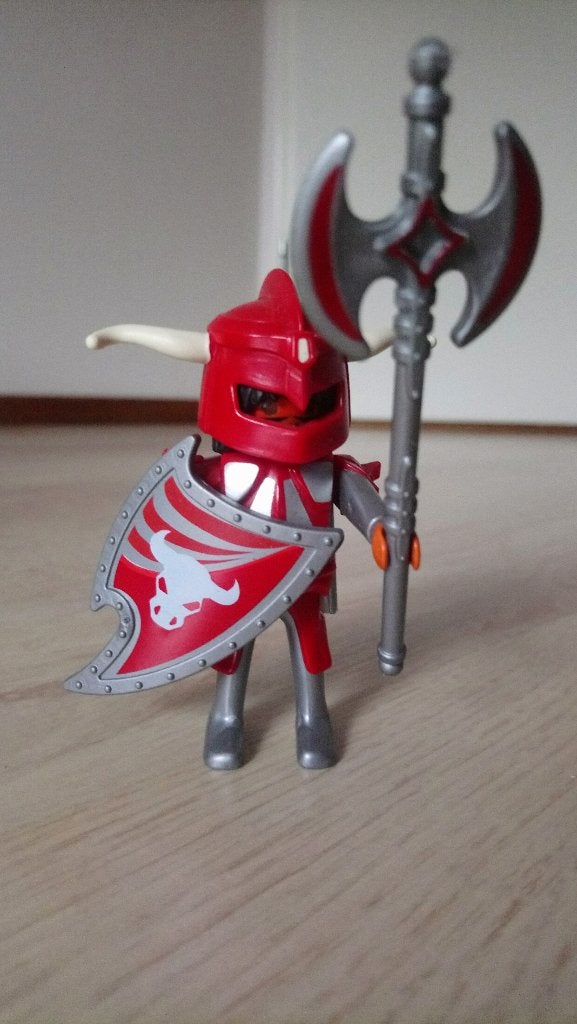 KORTING!- playmobil rode strijder met wapenarsenaal - 4763, Complete set, Ophalen of Verzenden, Zo goed als nieuw, Figuren