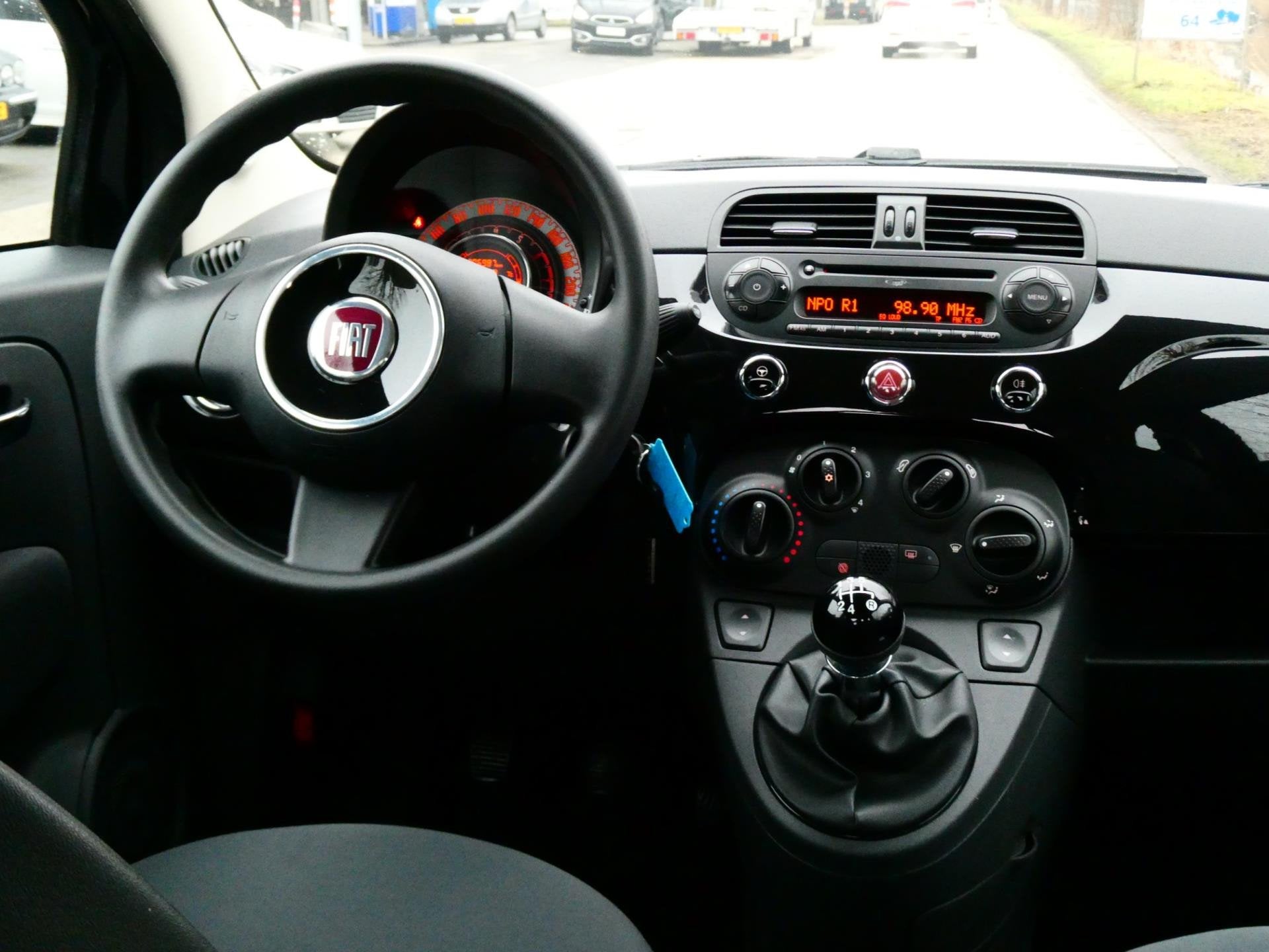 Fiat 500 1.2 Pop 4-Cilinder 1e eigenaar Airco Zuinig B-Label, Euro 5, Stof, Gebruikt, 1242 cc