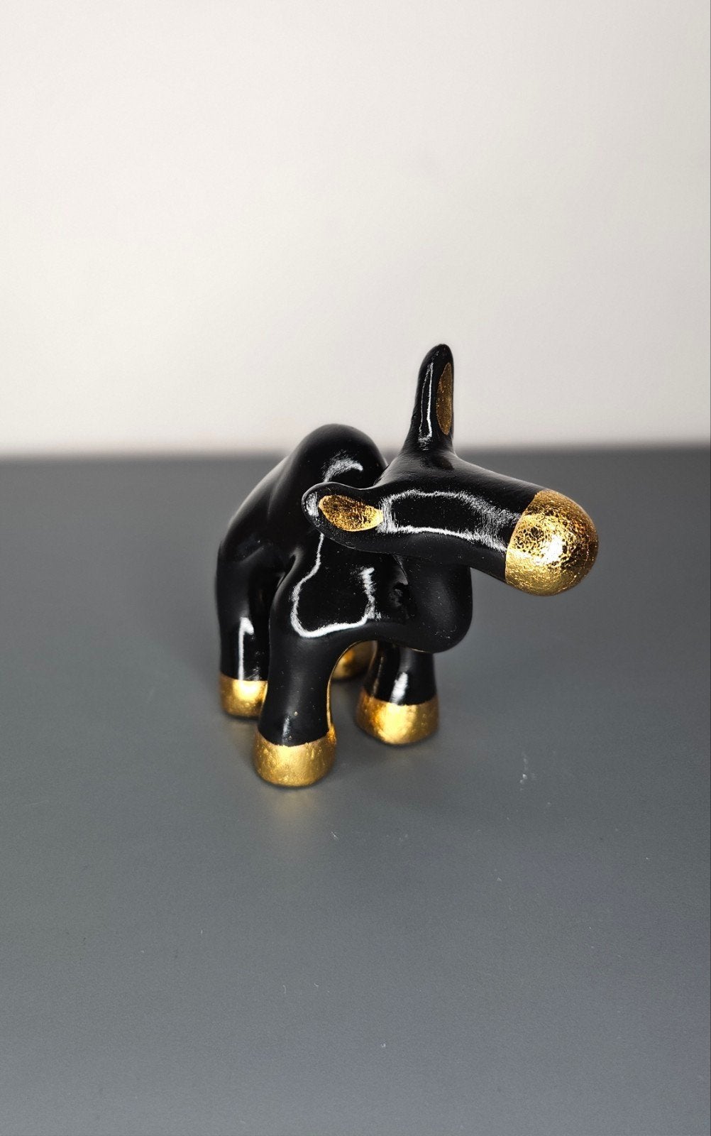 Beeldje 'camel' zwart/goud H.11.5cm, Verzamelen, Ophalen of Verzenden, Nieuw, Dier