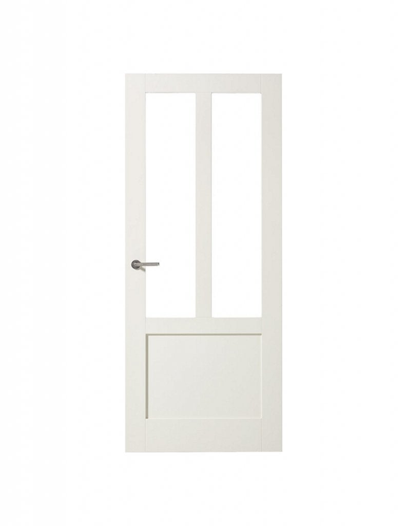 Budget binnendeuren met glas opdek en stomp 83 x 201, Niet ingevuld, 80 tot 100 cm, Binnendeur, Niet ingevuld