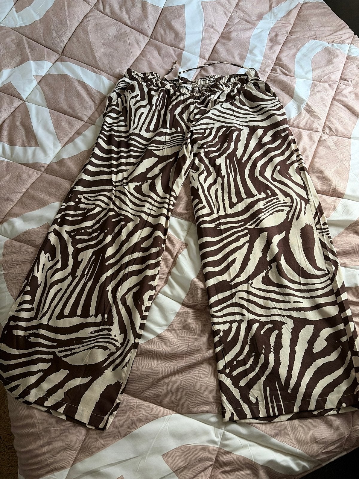 Nieuwe Bonprix broek met zebraprint, Bruin, Verzenden, Maat 46/48 (XL) of groter, Nieuw