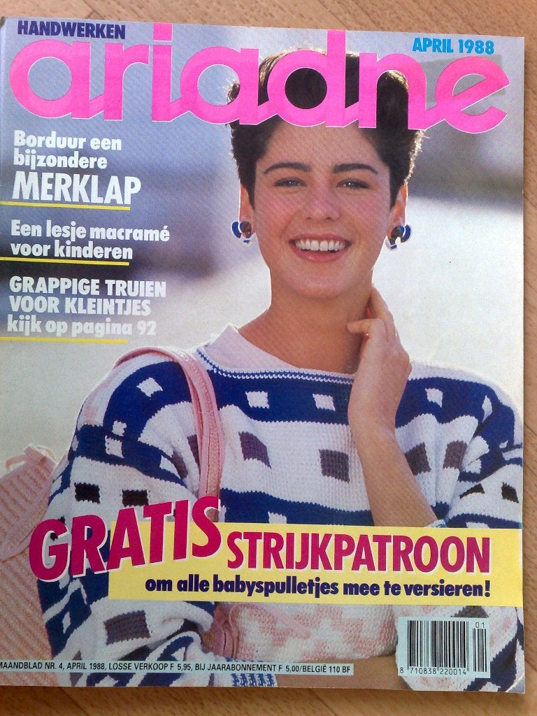 3 x Ariadne uit jaargang 1988, Verzenden, Zo goed als nieuw, Breien of Haken, Patroon of Boek