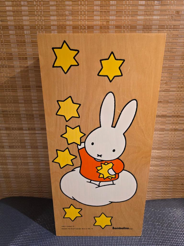 Vintage Nijntje Bambolino Sterren Houten Wanddecoratie, Kinderen en Baby's, Ophalen of Verzenden