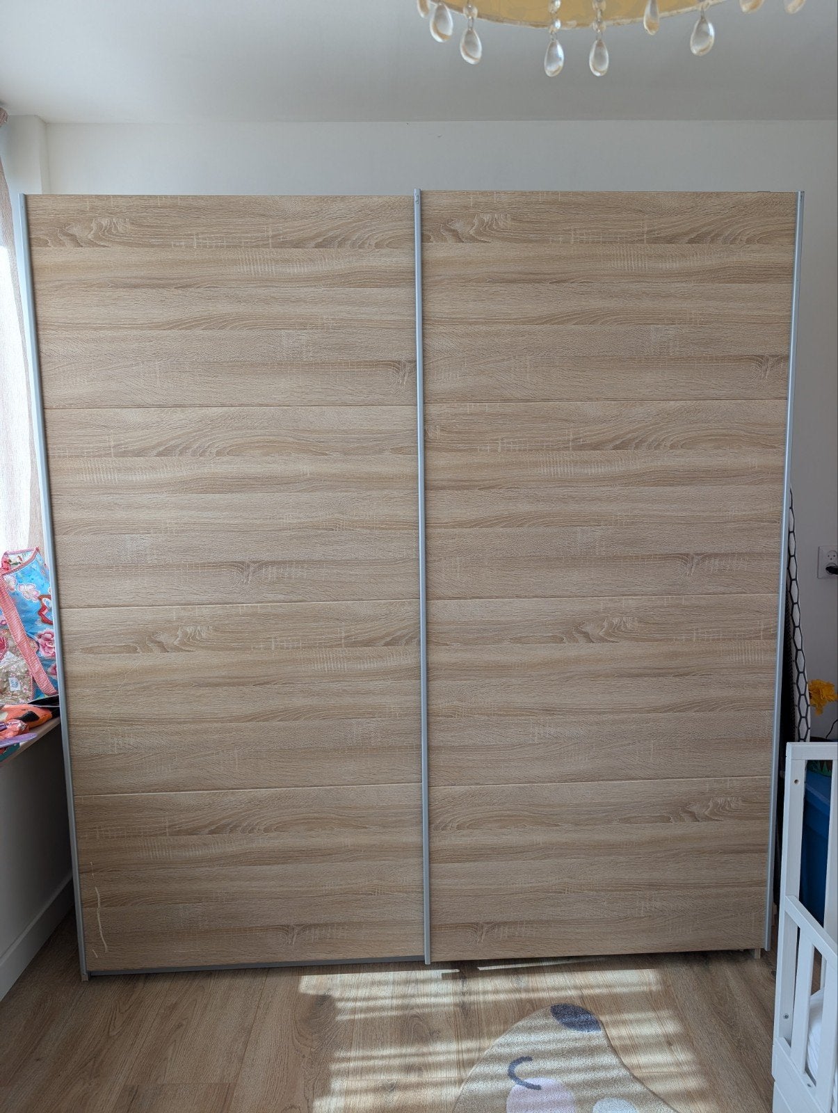 Schuifkast met diepe planken en hangruimte, Huis en Inrichting, Kasten | Kledingkasten, Ophalen, Met deur(en), Gebruikt, 150 tot 200 cm