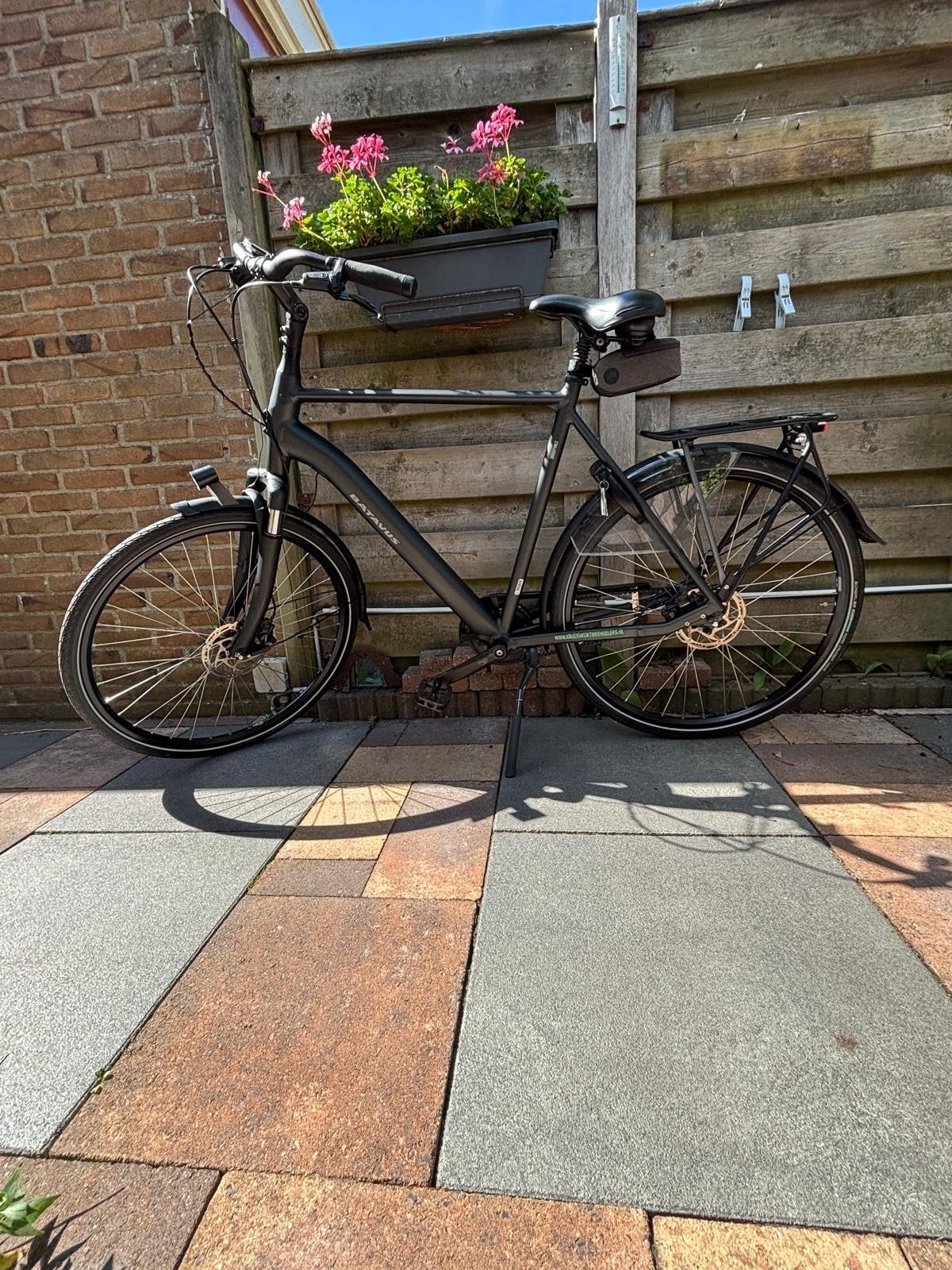 Batavus herenfiets stadsfiets Finez Exclusive H61 A8 mt belt, 59 cm of meer, Ophalen, Schijfrem, Batavus Finez