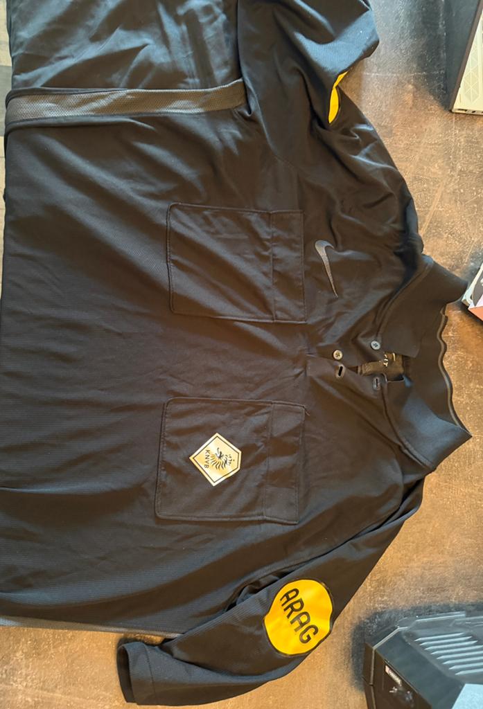Volledig scheidsrechterstenue zwart - XXL, Zwart, Overige maten, Ophalen of Verzenden, Zo goed als nieuw