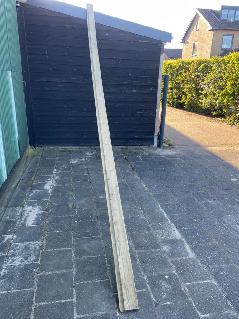 Geïmpregneerde Vuren Plank - rabatdelen, Doe-het-zelf en Verbouw, Hout en Planken, 25 tot 50 mm, Zo goed als nieuw, Plank, 300 cm of meer