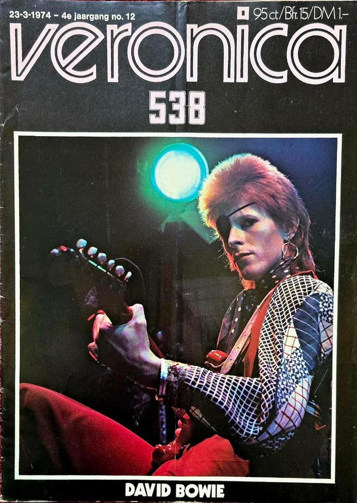 Veronica 538: 23-3-1974 - David Bowie cover, Ophalen of Verzenden, Zo goed als nieuw, Muziek, Film of Tv