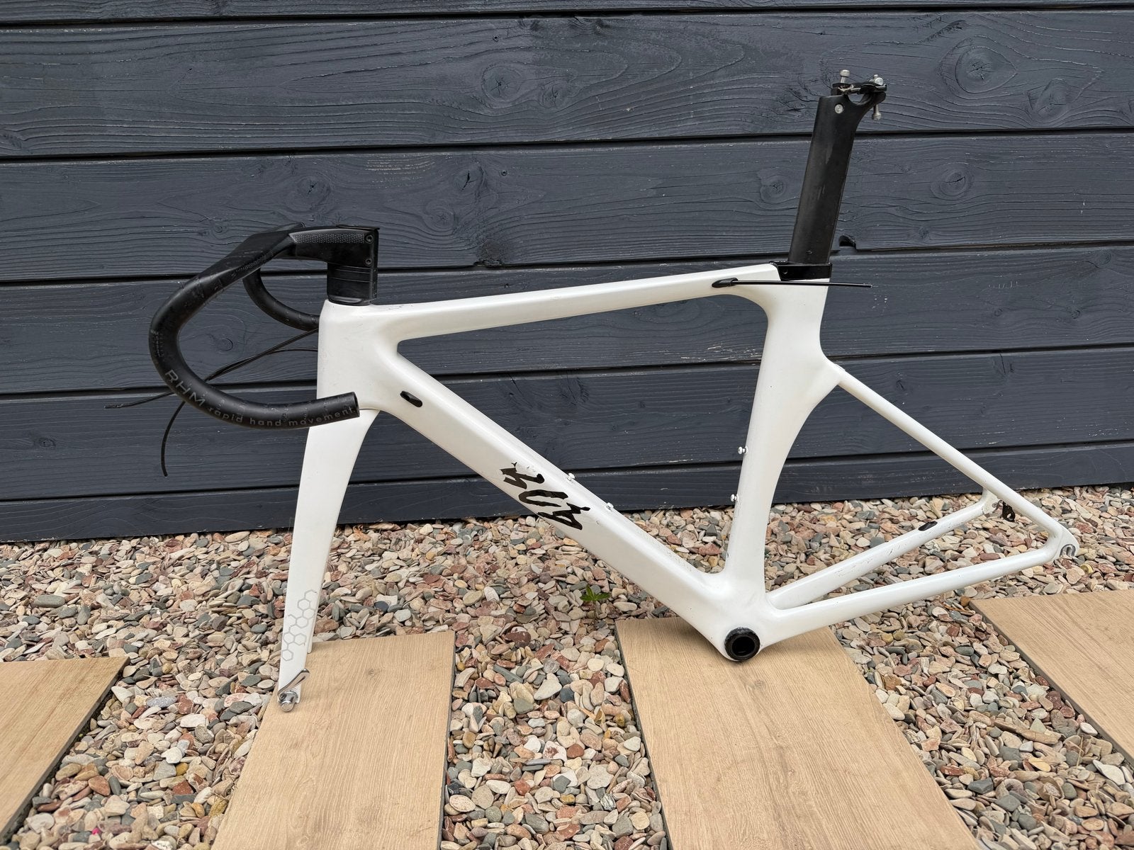 Carbon Racefiets Frame met Carbon Cockpit stuur, Fietsen en Brommers, Fietsonderdelen, Ophalen, Gebruikt