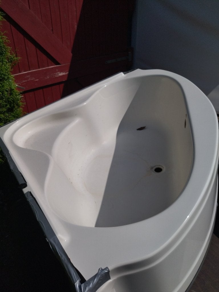 Hoekbad 135 x 135 cm € 65, Ophalen, Gebruikt, Bad