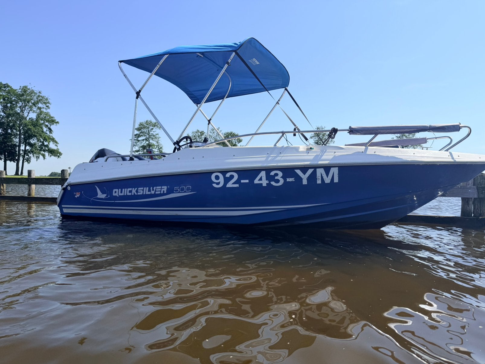 QuickSilver 500 grote consoleboot met suzuki 70 pk 4 takt, Watersport en Boten, Vis- en Consoleboten, Zo goed als nieuw, Quicksilver