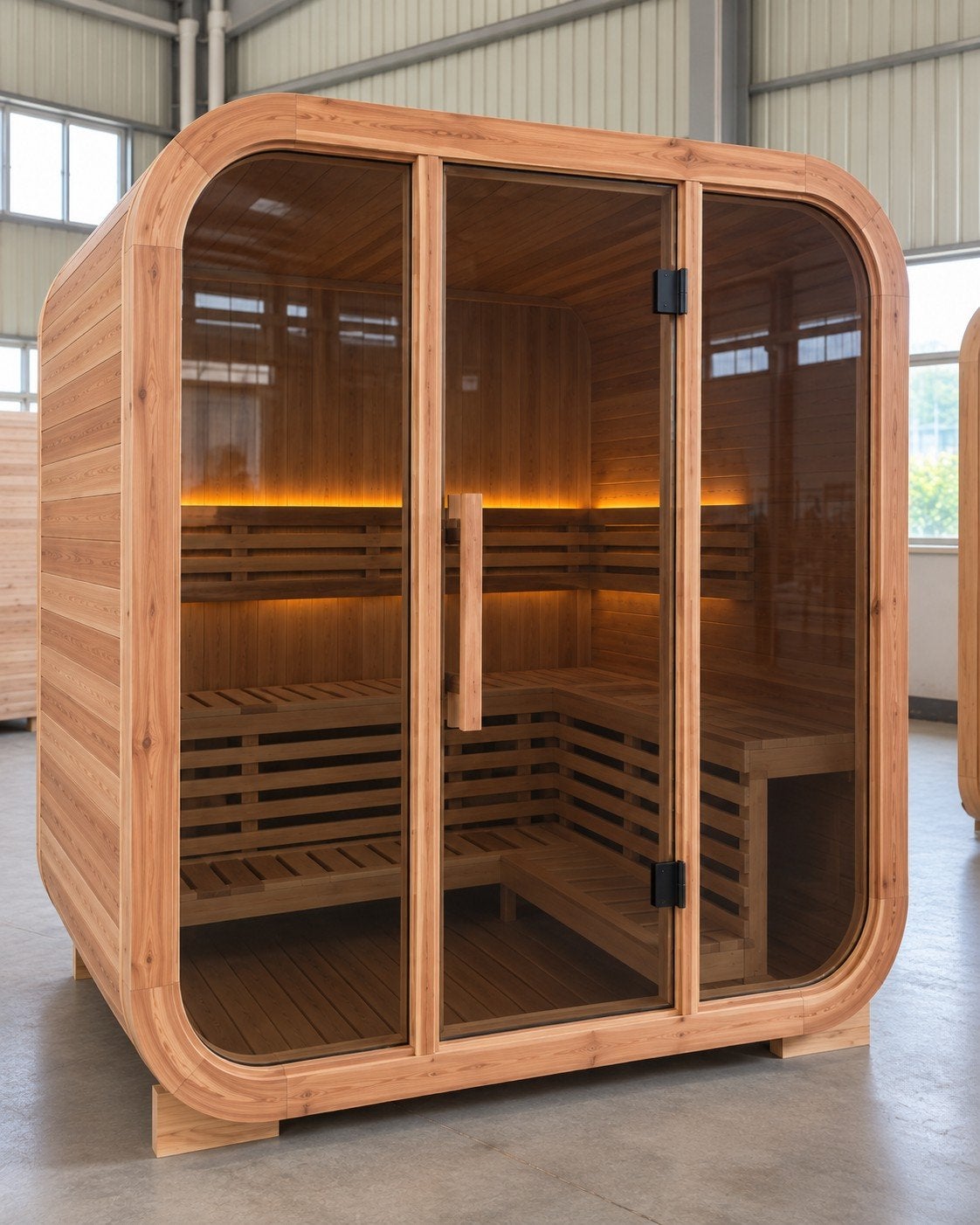 Nieuwe buiten sauna van Western Red Cedar – 3-4 personen, Ophalen, Nieuw, Complete sauna