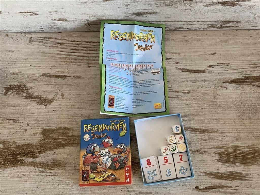 Regenwormen junior 999 games [s2039], Hobby en Vrije tijd, Gezelschapsspellen | Bordspellen, Verzenden, Zo goed als nieuw