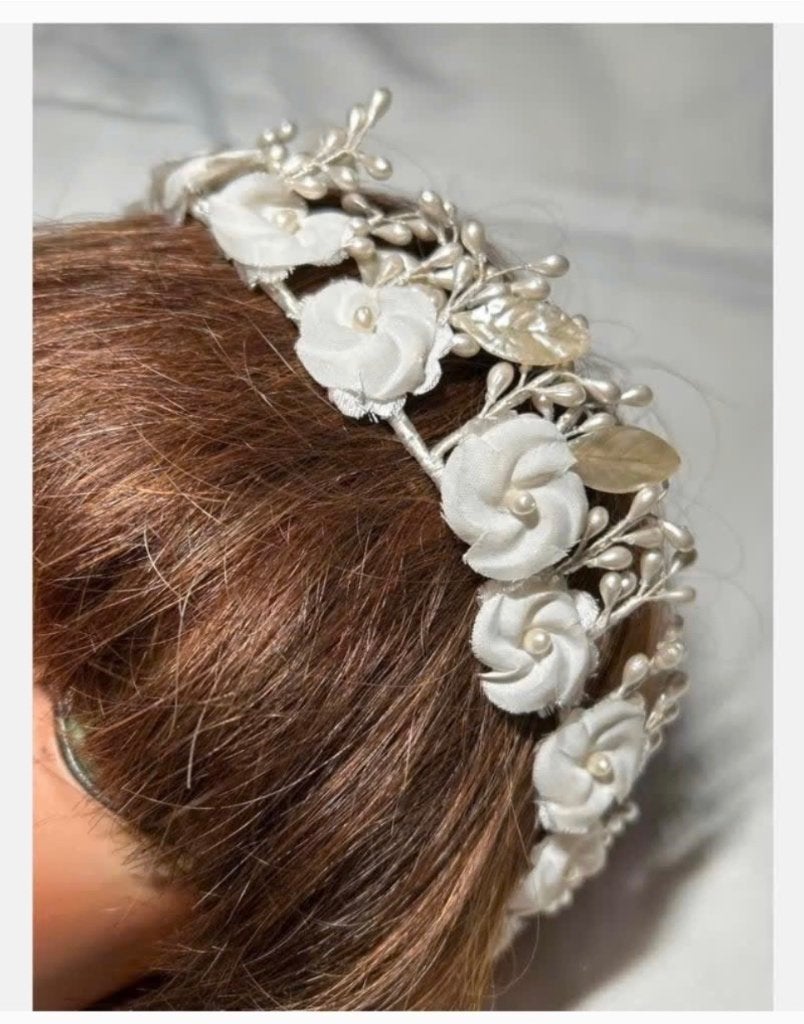 Antieke Tiara met Wasblaadjes, zeer oud, Ophalen of Verzenden, Dames