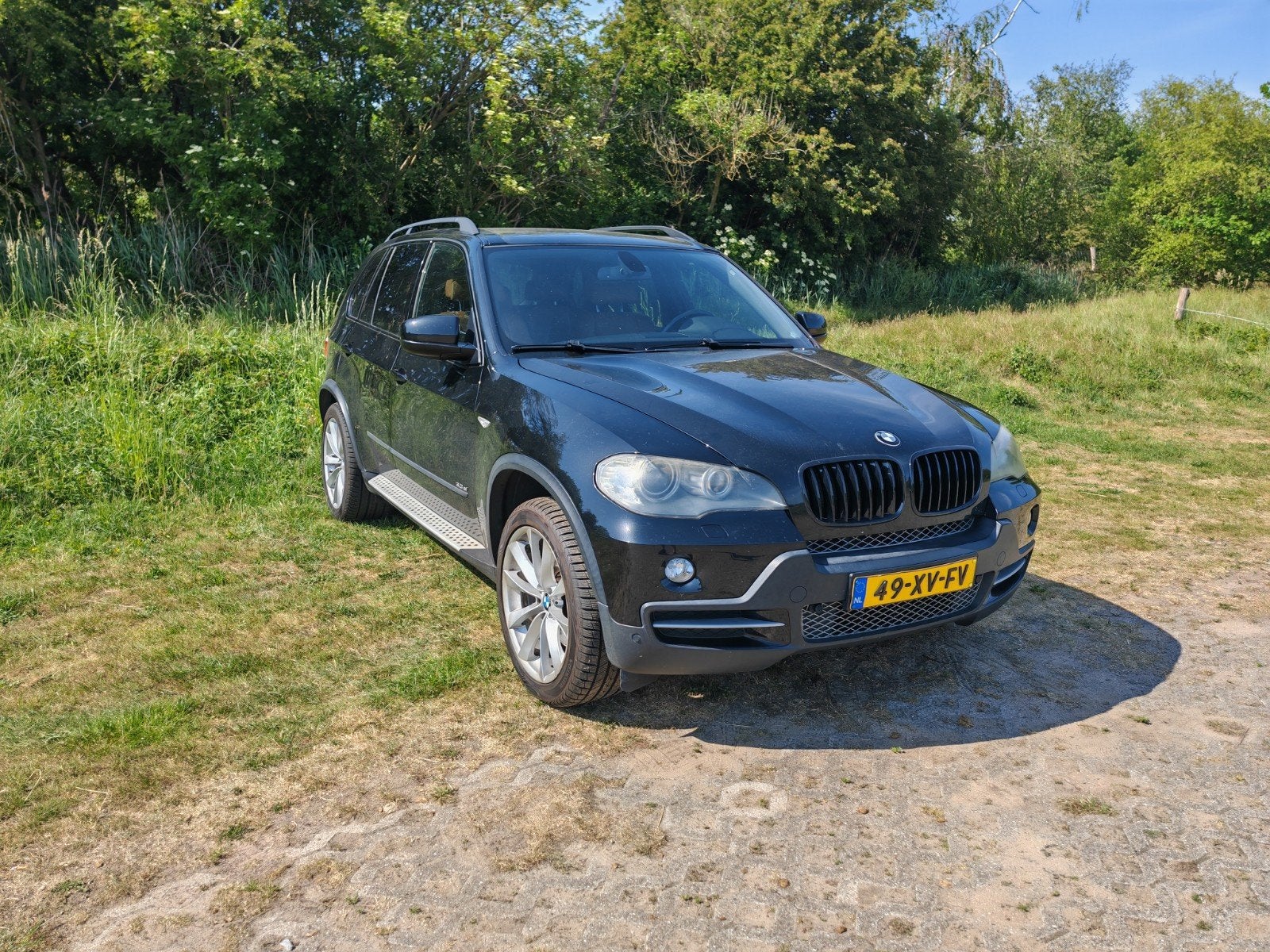 BMW X5 3.0 SI AUT 2007 Zwart, Auto's, X5, Vierwielaandrijving, Particulier, 129 €/maand
