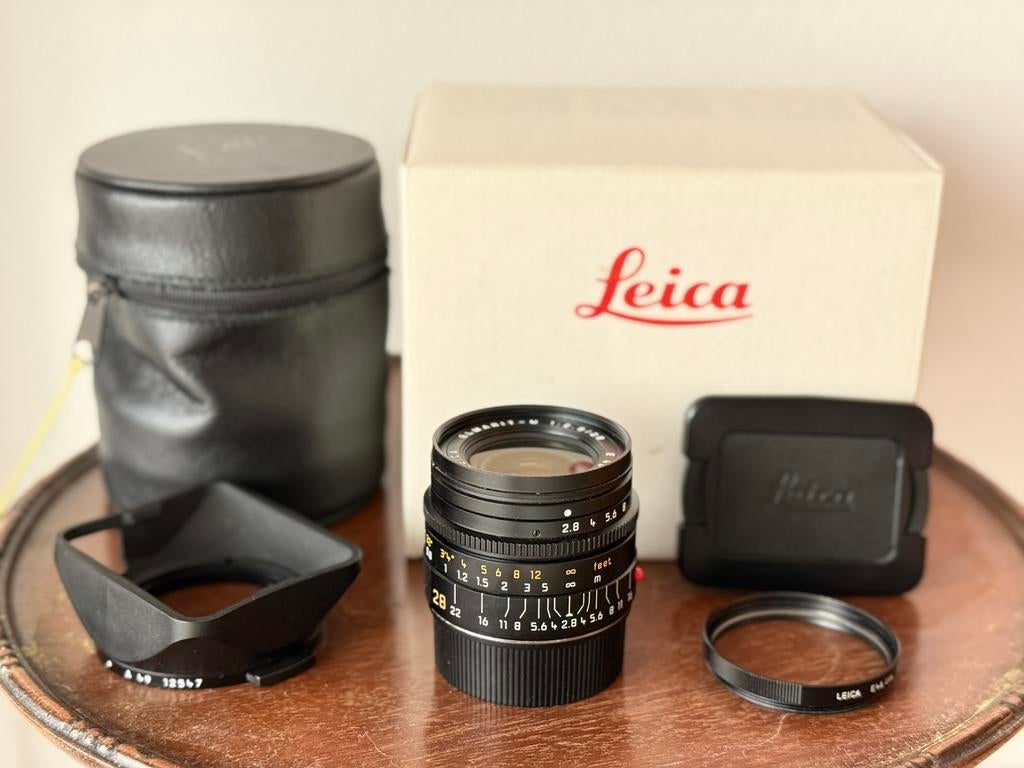 Leica 28mm Elmarit-M 2.,8 v4 pre-asph, Ophalen, Zo goed als nieuw, Groothoeklens