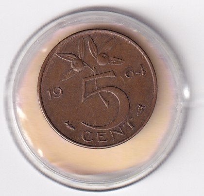 5 Cent 1964 Zeer Mooi, Verzenden, Koningin Juliana, 5 cent, Losse munt
