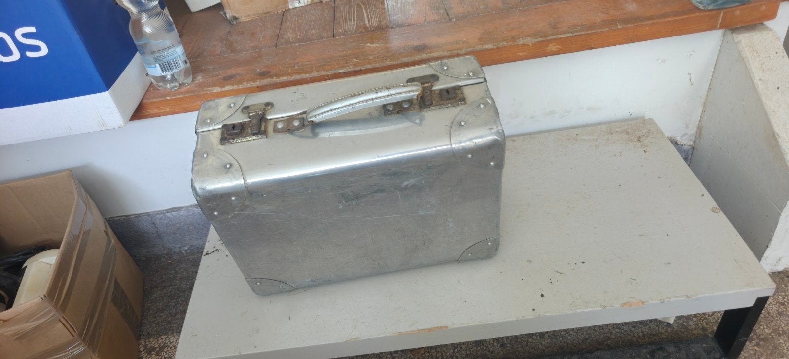 Vintage Aluminium Koffer 35 x 27 cm, Ophalen of Verzenden