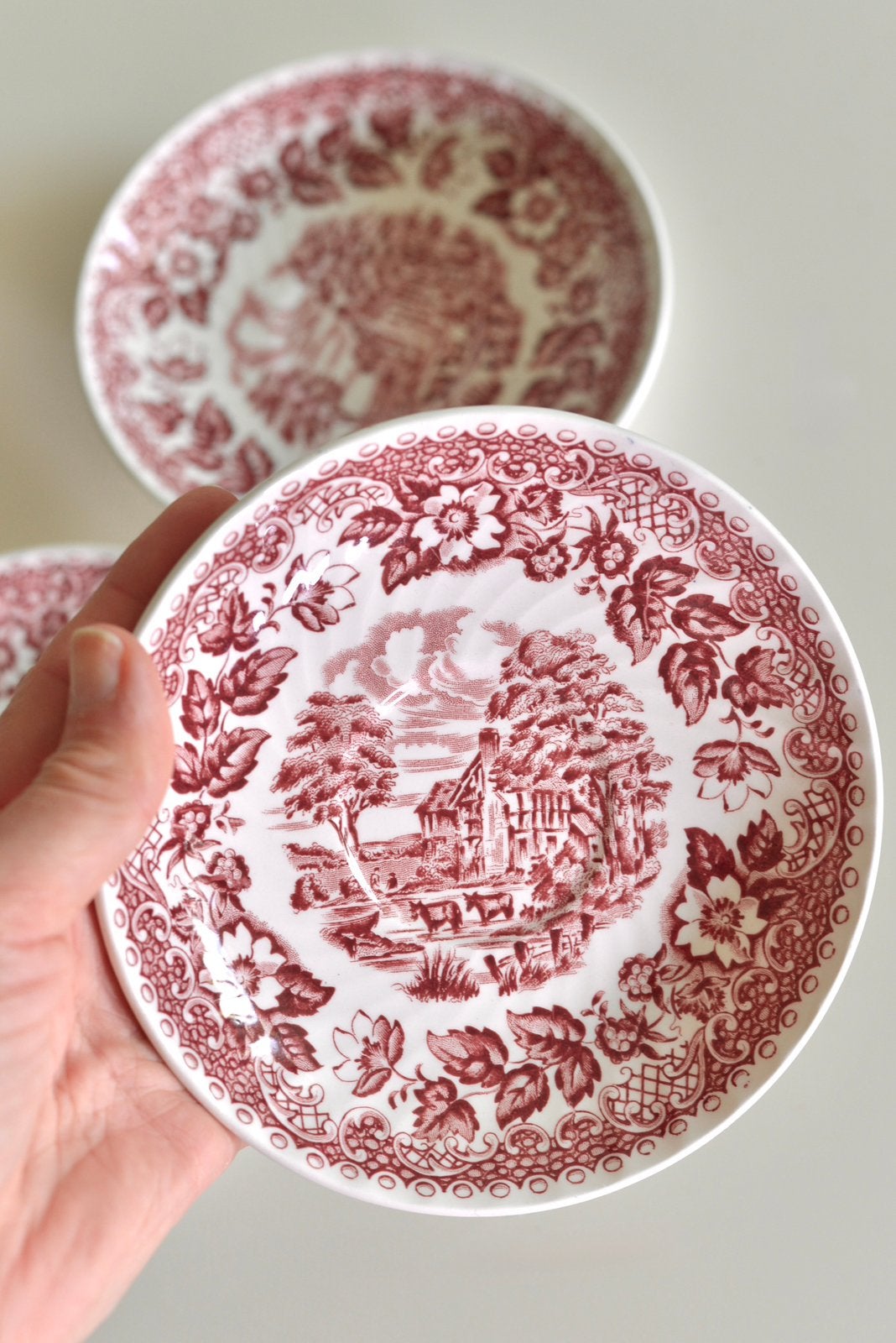 Set (3) Staffordshire England schoteltjes, Ophalen of Verzenden