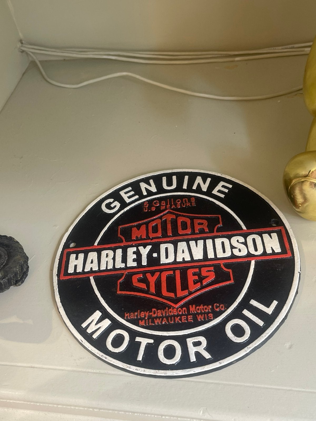 Harley davidson ijzeren bord, Motoren, Ophalen of Verzenden