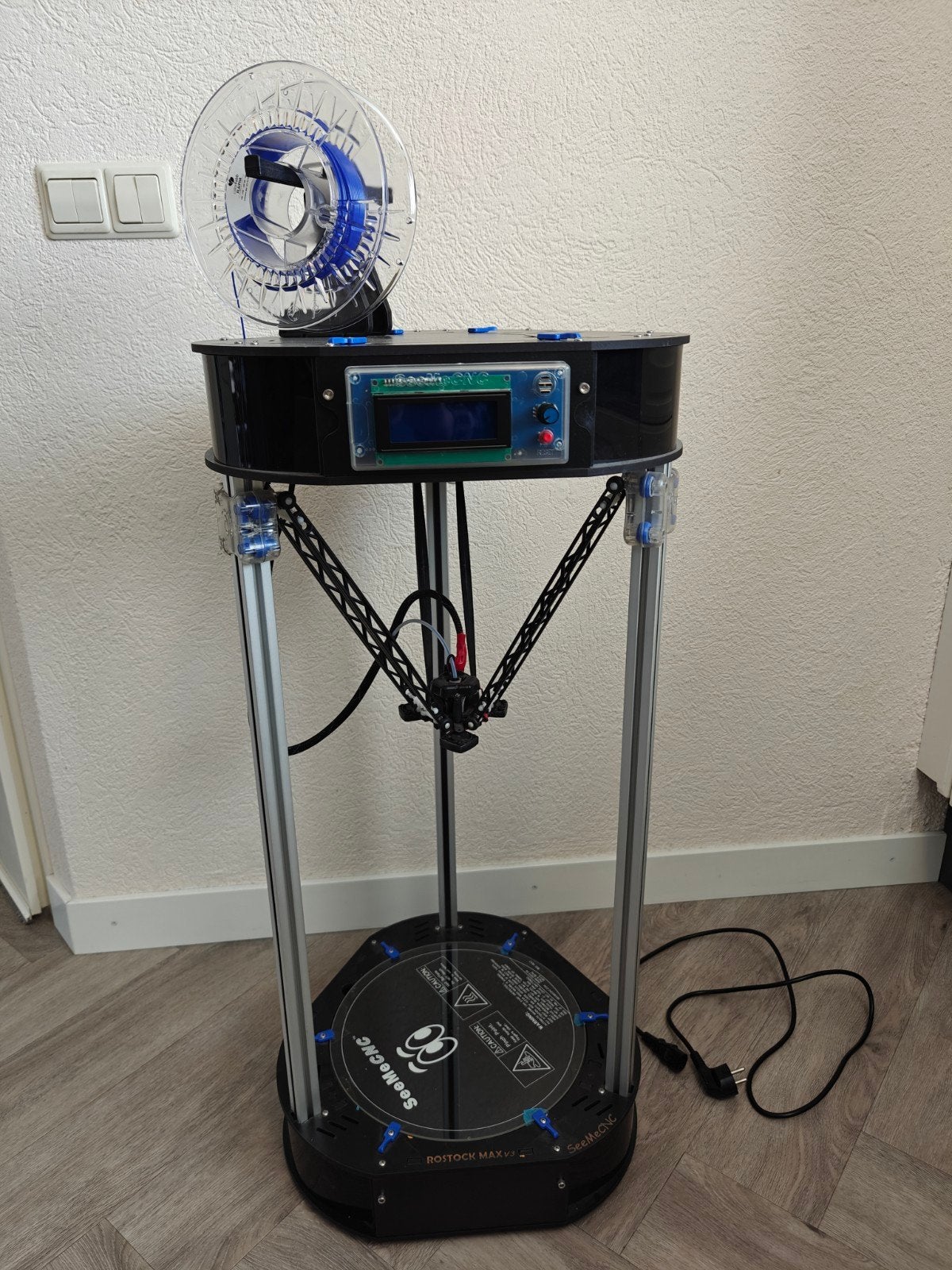 Rostock Max V3 Delta 3D-printer - Compleet met filament, Computers en Software, 3D Printers, Ophalen, Gebruikt, Rostock Max V3