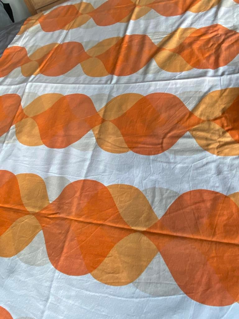 Mooie coupon in jaren. 70 print van de Ploeg stoffe, Hobby en Vrije tijd, Stoffen en Lappen, 120 cm of meer, Ophalen of Verzenden