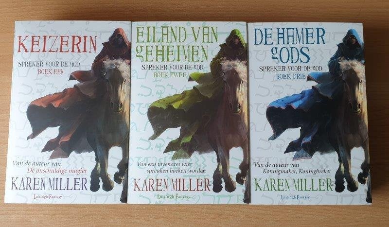 Karen Miller - Spreker voor de God, Verzenden, Gelezen, Karen Miller