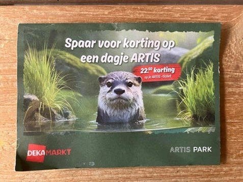 Artis volle spaarkaarten voor kortingen, Drie personen of meer, Kortingsbon