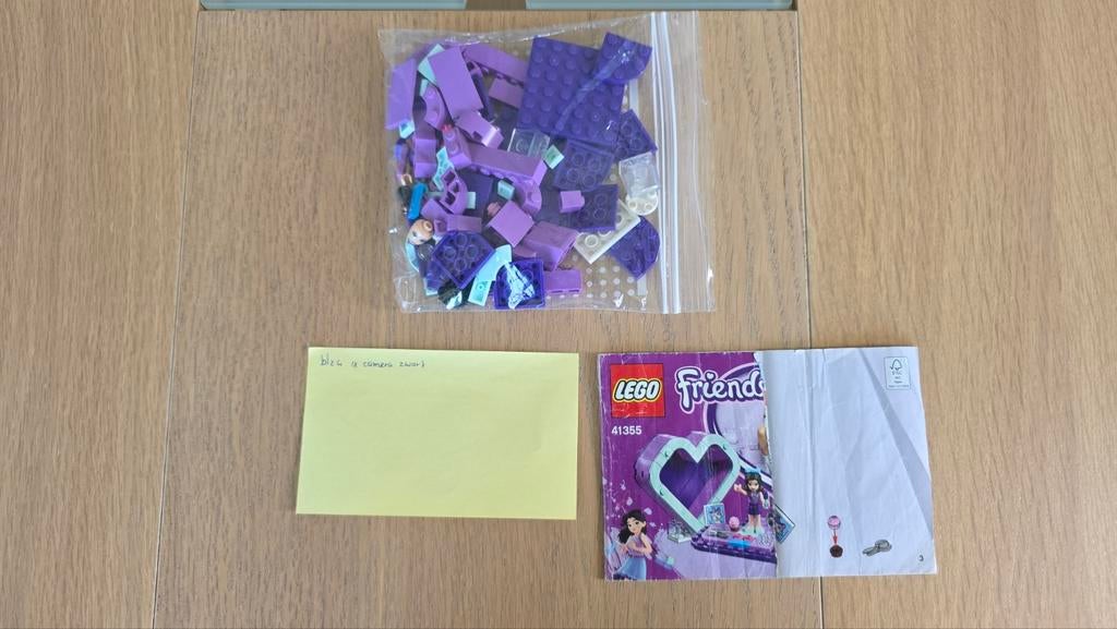 41355 Lego Friends Emma’s hartvormige zomerdoos modeontwerp, Gebruikt, Lego, Friends, Ophalen of Verzenden