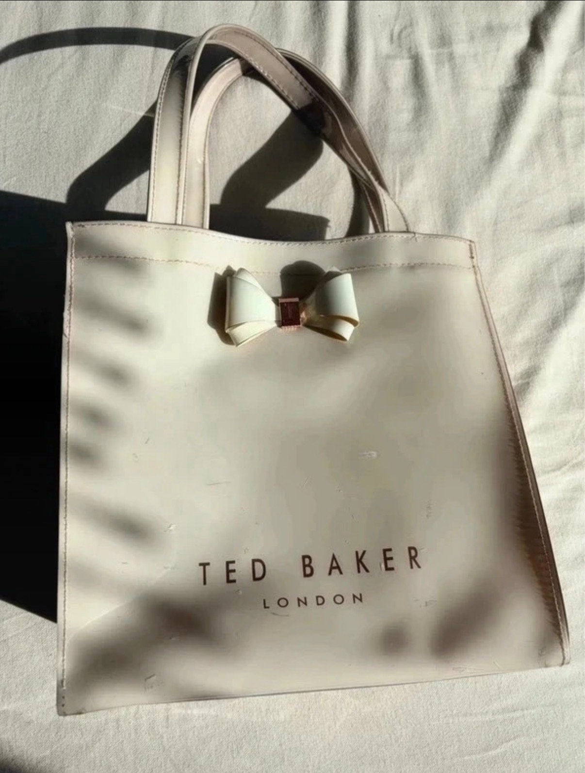 Ted Baker London Shopper Tas - Beige met Strik, Ophalen of Verzenden, Gebruikt, Beige, Shopper