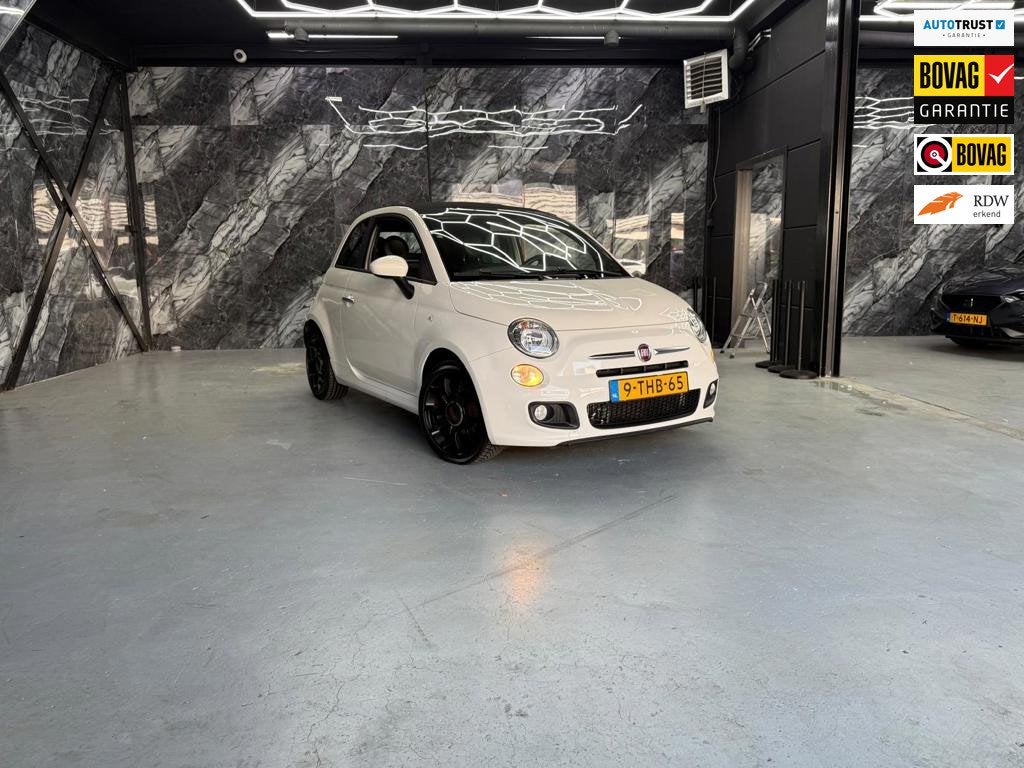 Fiat 500 C 0.9 TwinAir 500S, Auto's, 86 pk, Gebruikt, Cabriolet, Wit