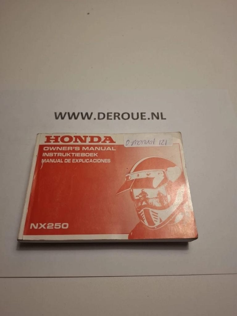121 0WNERS MANUAL HONDA NX250 1988 USED, Ophalen of Verzenden, Honda