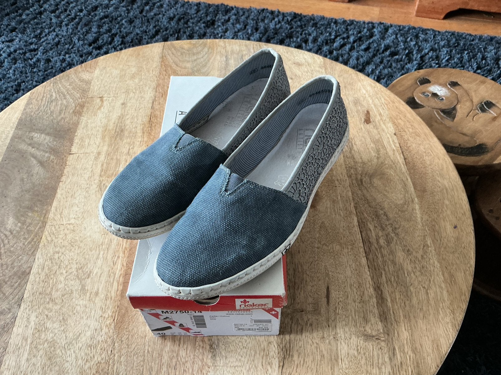 Riekers instappers, Ophalen of Verzenden, Zo goed als nieuw, Blauw, Instappers