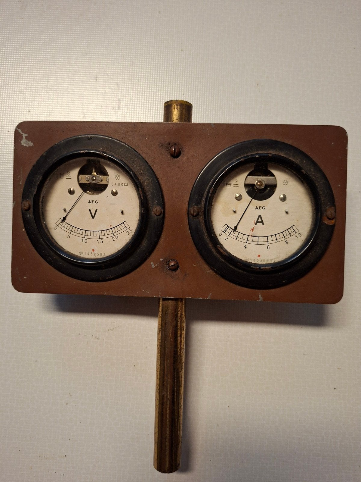 Vintage AEG Volt- en Ampèremeter - Decoratief Meetinstrument, Ophalen of Verzenden