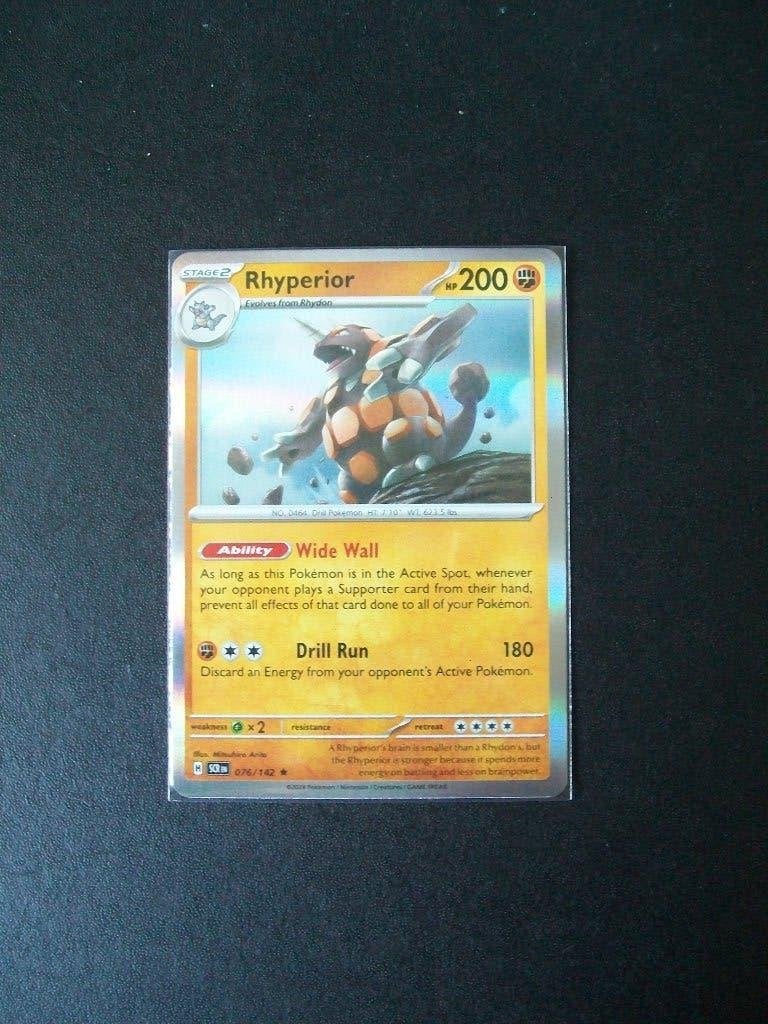 4165: Nieuwe Pokemon Kaart holo rare RHYPERIOR HP200 076/142, Verzenden, Nieuw, Losse kaart, Foil